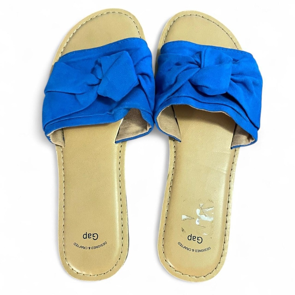 GAP Women's Vibrant Blue Bow Sandals